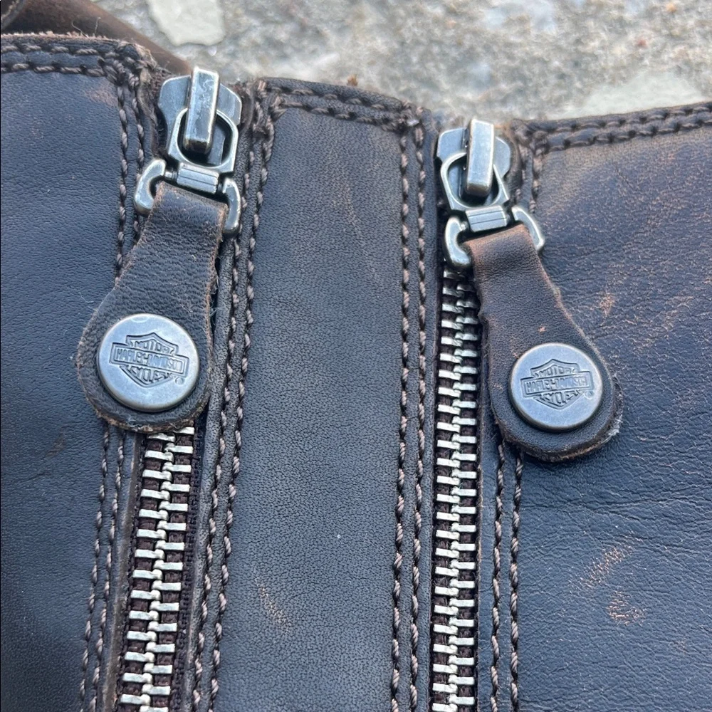Like new Harley-Davidson Dark Brown Leather Boots - Picture 3 of 16